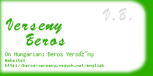 verseny beros business card